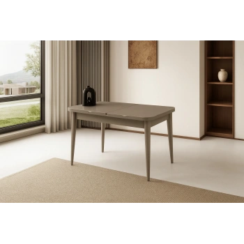 Kelebek Ortadan Açılır Büyüyen Yemek Masası Cappicino 70x120cm