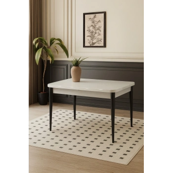 Kelebek Ortadan Açılır Büyüyen Yemek Masası Gri 80x130cm