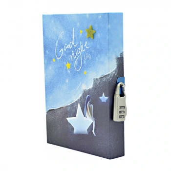 Kilitli Kutulu Ajanda Günlük Not Hatıra Defteri Notebook Çok Renkli