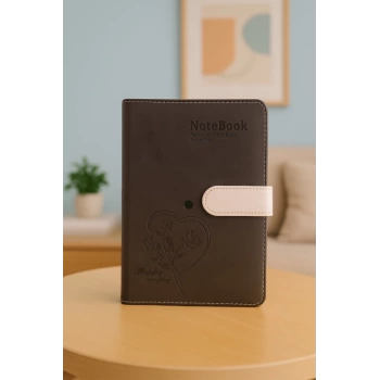 Mıknatıslı Ajanda Günlük Not Defteri Notebook Siyah İthal Ürün