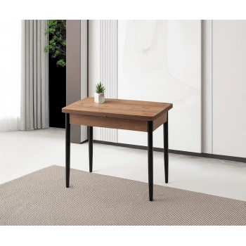 Milano Ortadan Açılır Büyüyen Ahşap Yemek Masası Meşe 60x100cm SADECE MASA FİYATIDIR