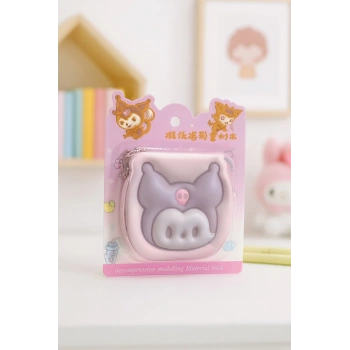 Sanrio Kuromi Not Defteri Zincirli Anahtarlık Hediyelik Defter Puf Kapak Mor