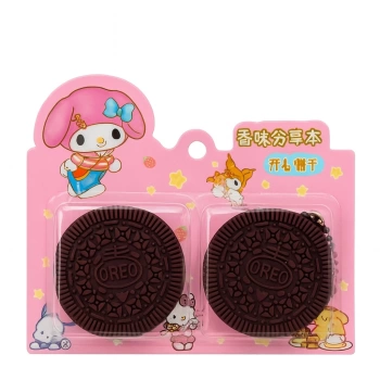 2li Mini Oreo Figürlü Kokulu Not Defteri Zincirli Anahtarlık