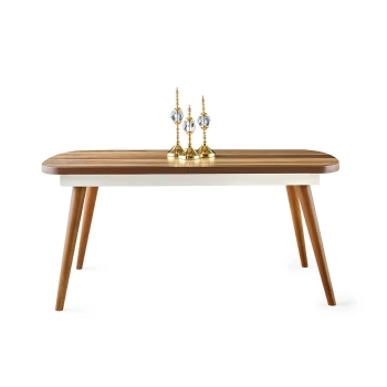 Ortadan Açılır Ahşap Yemek Masası Ceviz 90cm x 170cm