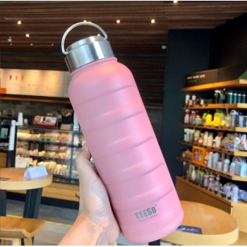 Paslanmaz Çelik Termos Su Şişesi 360ml Vakumlu Kapak Pembe İthal Ürün