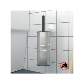 Vakumlu Duvara Monte Klozet Fırçası Beyaz