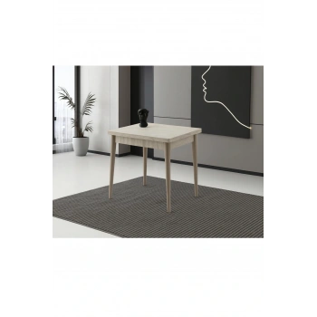 Yandan Açılır Büyüyen Yemek Masası 60x90cm Sidon-Bej Ayaklı