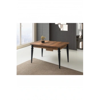 Yandan Açılır Büyüyen Yemek Masası Ceviz 80x120cm SADECE MASA FİYATIDIR