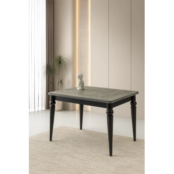 Yandan Açılır Büyüyen Yemek Masası Gümüş Gri 70x110cm