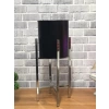 Ferforje Metal Standlı Çiçeklik Saksılık Krom