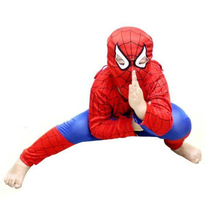 Spiderman Örümcek Adam Çocuk Kostümü S Beden 3-5 Yaş