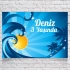 Deniz ve Dalga Temalı Doğum Günü Afişi 70X100 cm