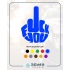 F*ck You Sticker 17x17 Cm Mavi