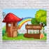 Mantar Ev Temalı Doğum Günü Afişi 70X100 cm