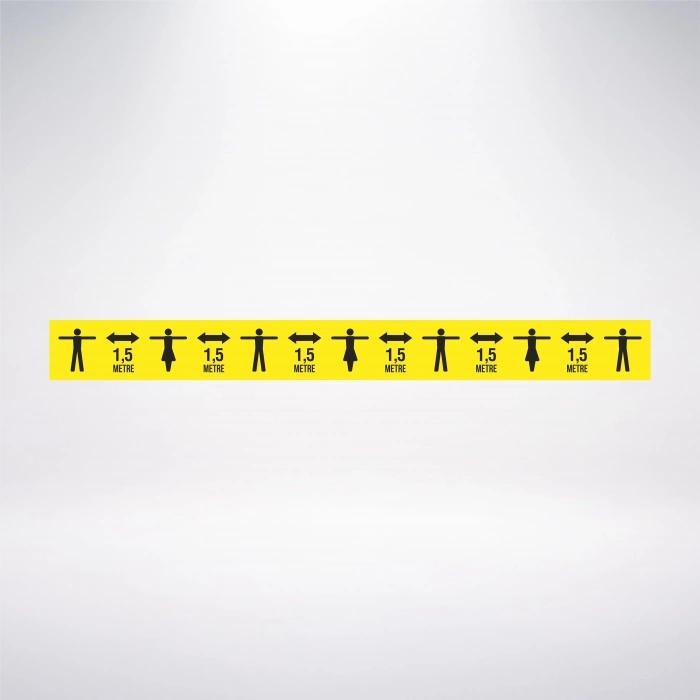 1,5 metre Mesafe Bırak Sticker100x10 Cm