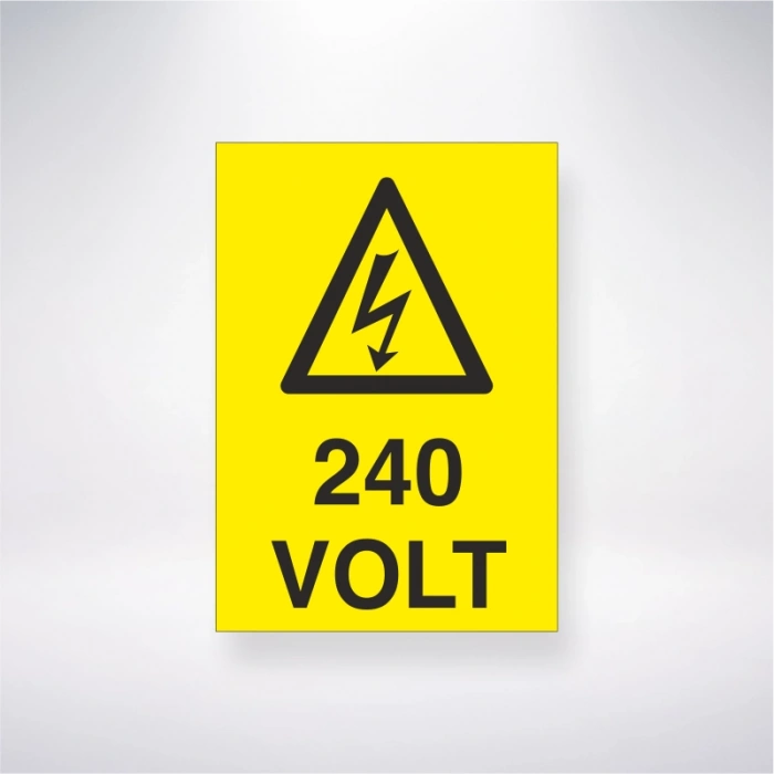240 Volt Sticker 20X28 Cm