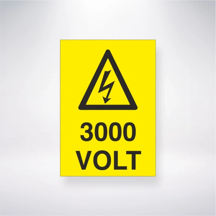 3000 Volt Sticker 20X28 Cm