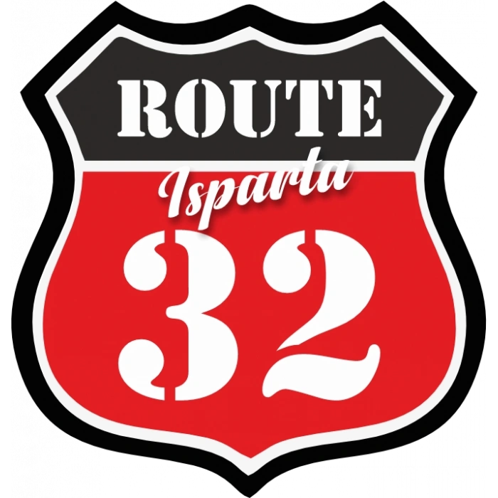 32 Isparta Sticker 10x10 cmRenkli Sticker