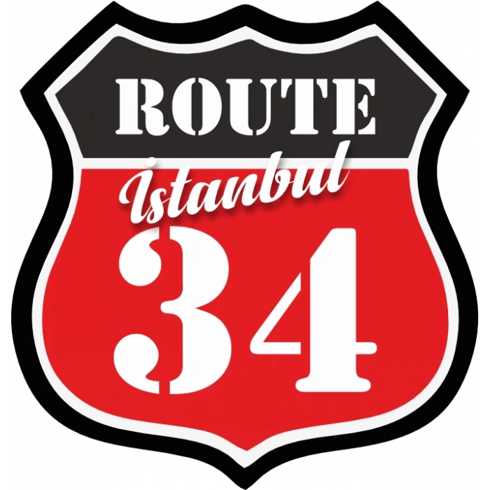 34 İstanbul Sticker 10x10 cmRenkli Sticker