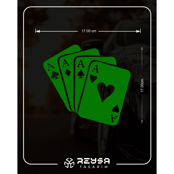 4 As Sticker17x17 Cm Yeşil