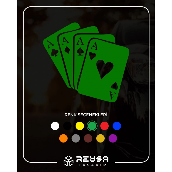 4 As Sticker17x17 Cm Yeşil