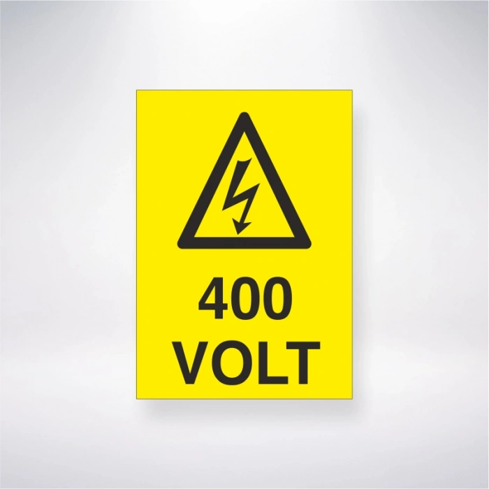400 Volt Sticker 20X28 Cm
