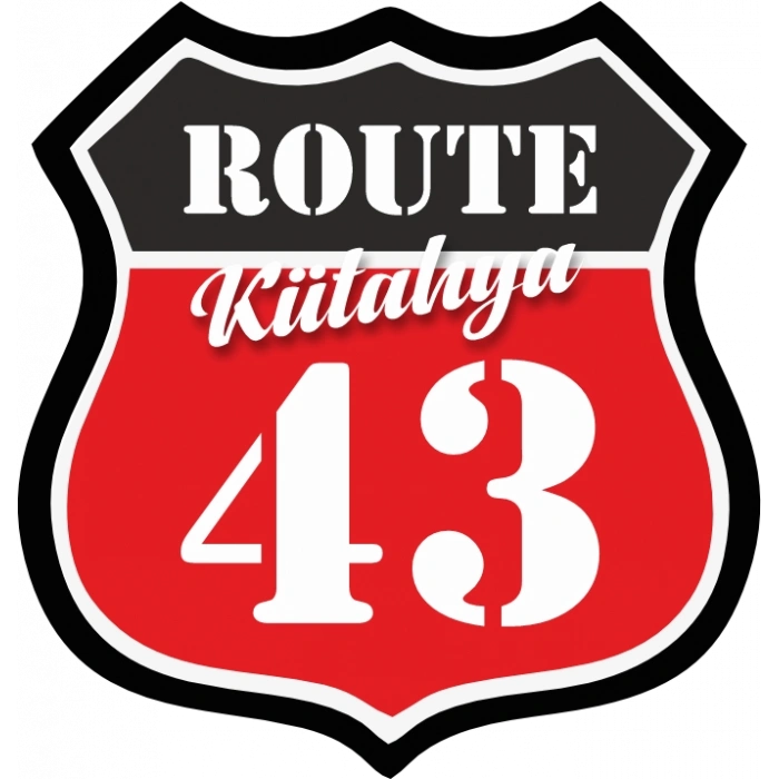 43 Kütahya Sticker 10x10 cmRenkli Sticker