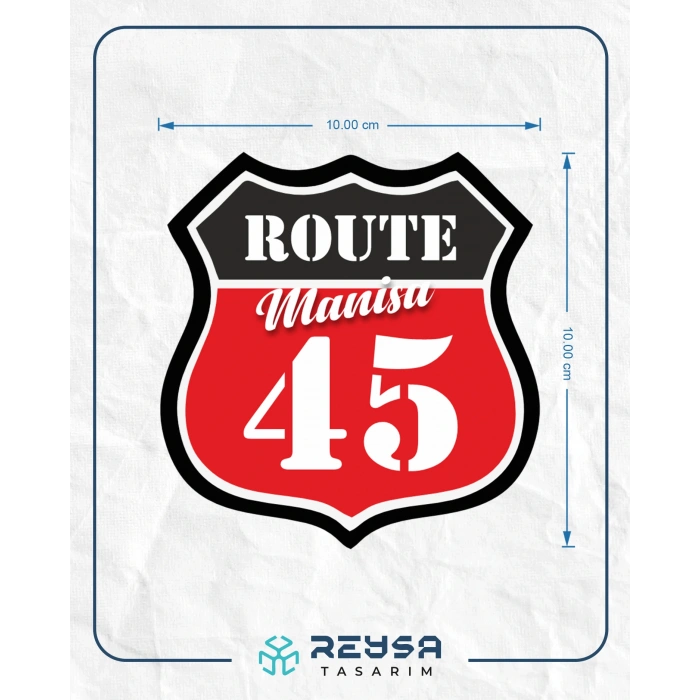 45 Manisa Sticker 10x10 cmRenkli Sticker