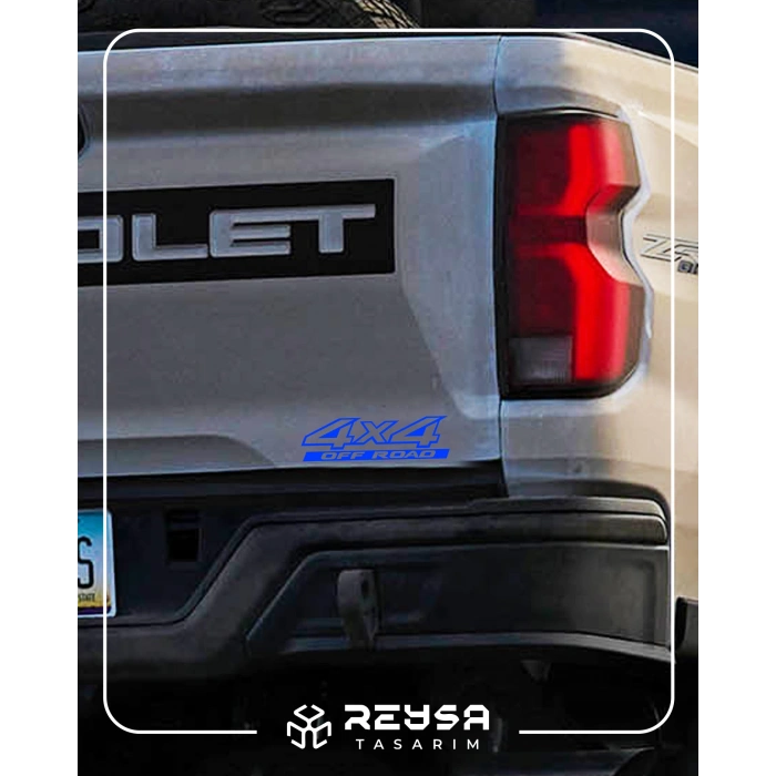 4x4 Ofroad Sticker 17x17 Cm Mavi