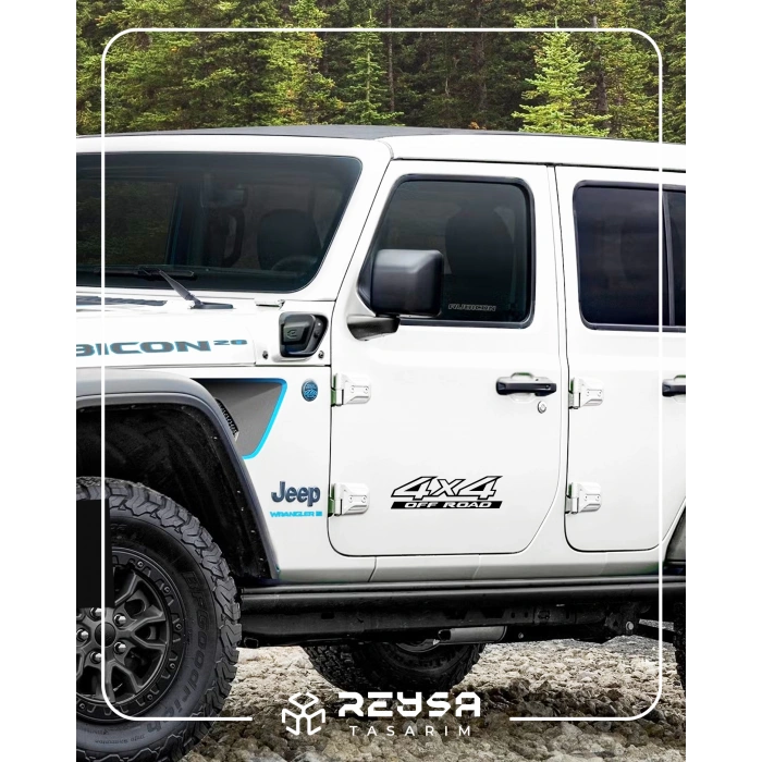 4x4 Ofroad Sticker 17x17 Cm Siyah