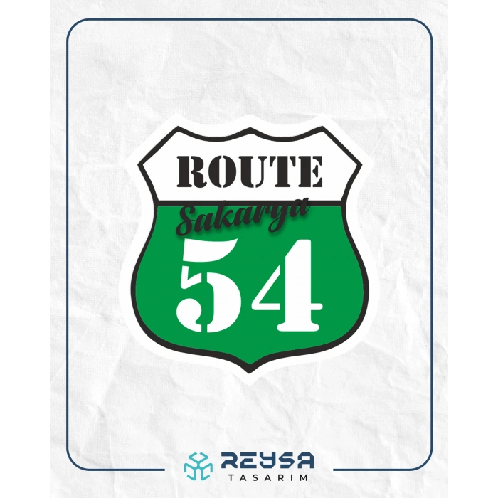 54 Sakarya Sticker 10x10 cmRenkli Sticker