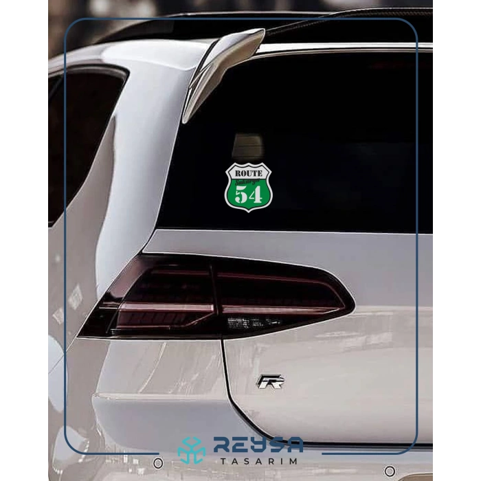 54 Sakarya Sticker 10x10 cmRenkli Sticker