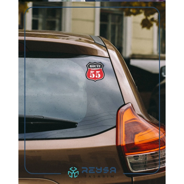 55 Samsun Sticker 10x10 cmRenkli Sticker