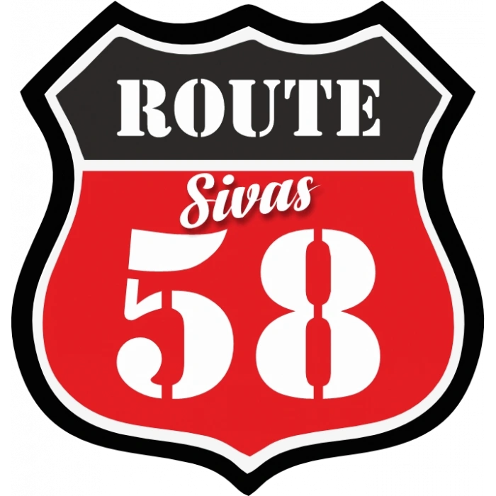 58 Sivas Sticker 10x10 cmRenkli Sticker