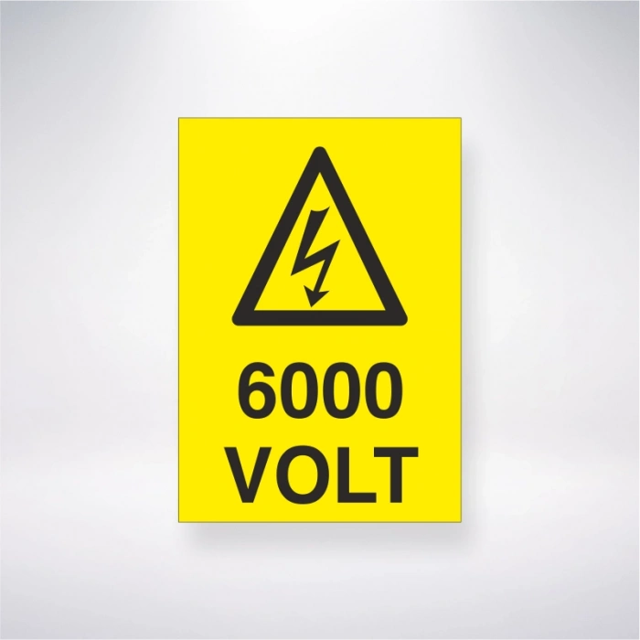 6000 Volt Sticker 20X28 Cm
