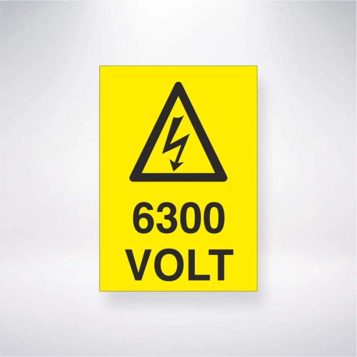 6300 Volt Sticker 20X28 Cm