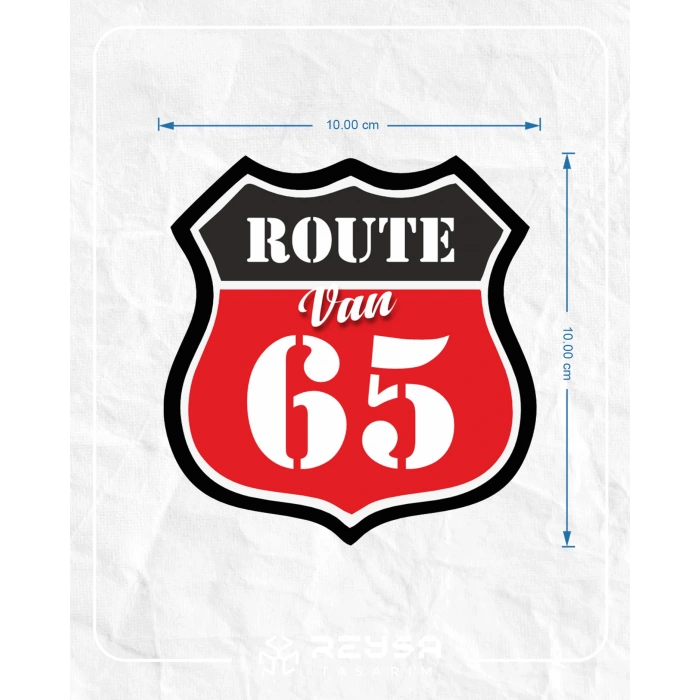65 Van Sticker 10x10 cmRenkli Sticker