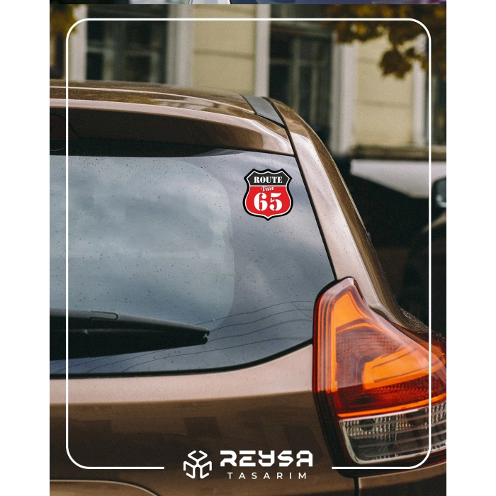 65 Van Sticker 10x10 cmRenkli Sticker
