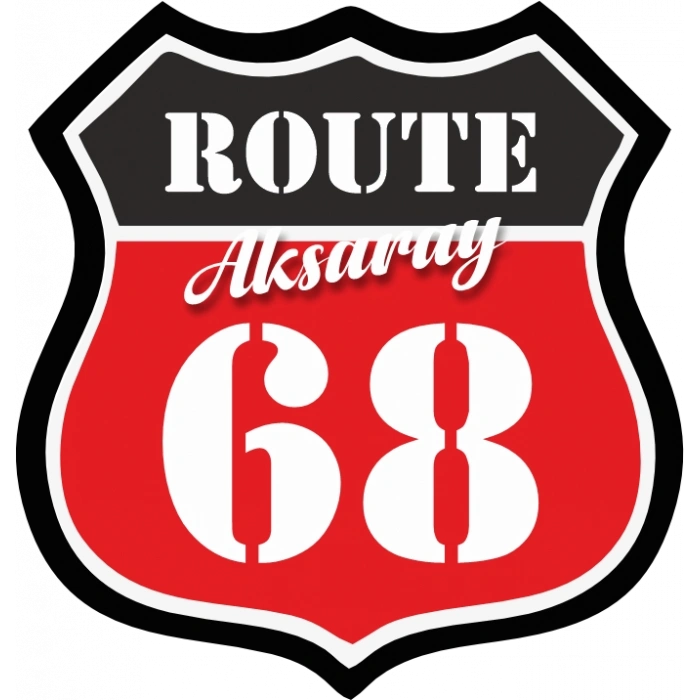 68 Aksaray Sticker 10x10 cmRenkli Sticker