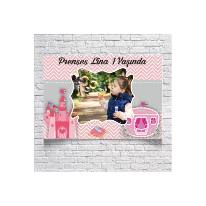 Prenses Temalı Doğum Günü Afişi 35X50 cm