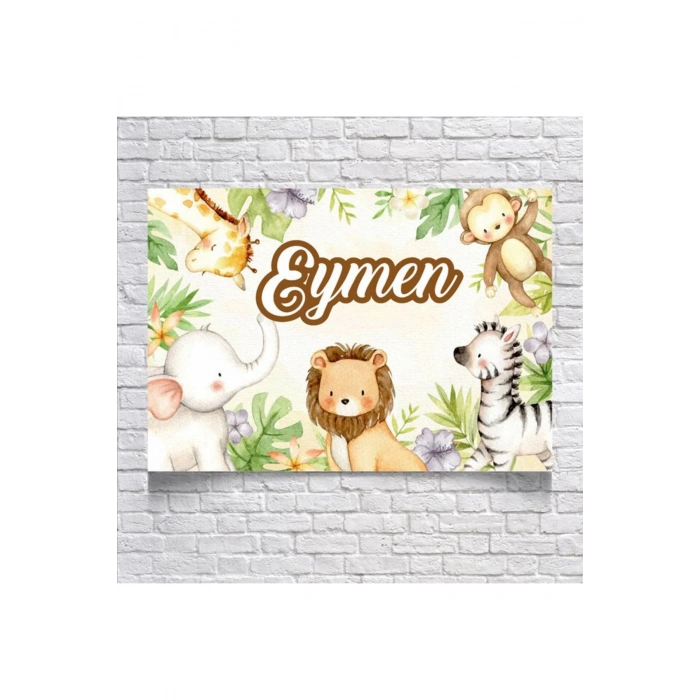 Safari Temalı Doğum Günü Afişi 50X70 cm