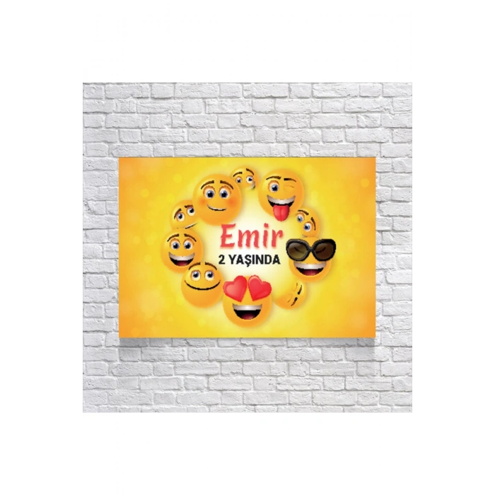 Emoji Tenalı Doğum Günü Afişi 70X100 cm