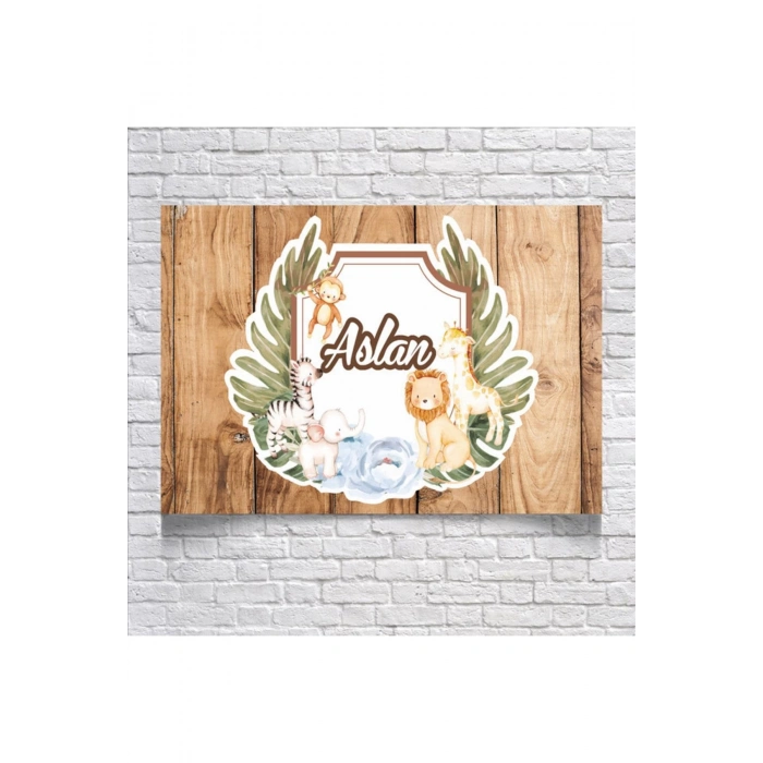 Safari Temalı Doğum Günü Afişi 50X70 cm