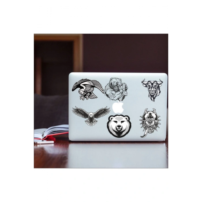 Sevimi Hayvanlar Sticker Set -2 11 Parça Telefon, Tablet, Defter, Laptop Sticker