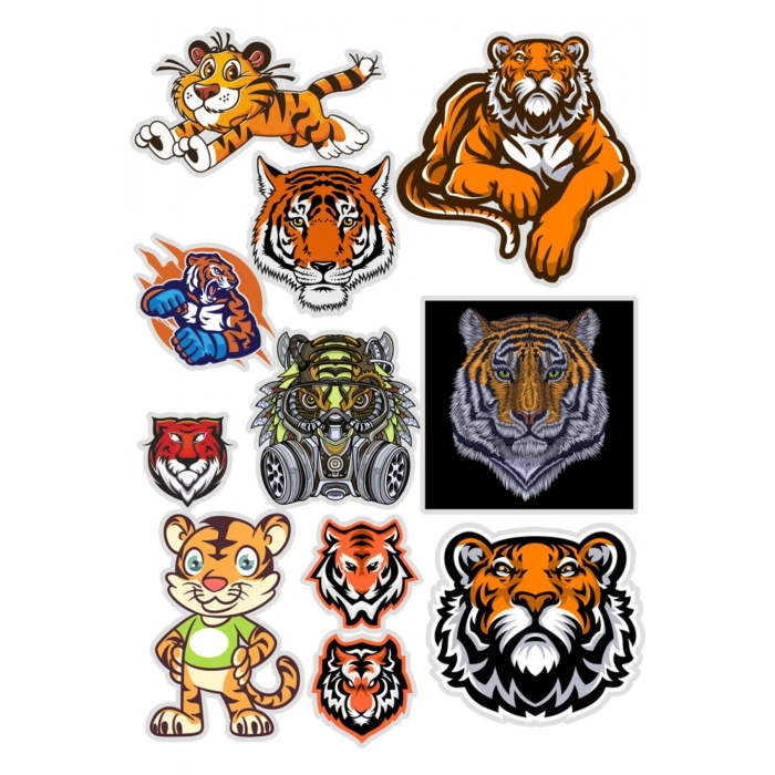 Leopar Sticker Set -1 11 Parça Telefon, Tablet, Defter, Laptop Sticker