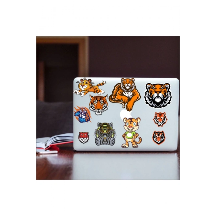 Leopar Sticker Set -1 11 Parça Telefon, Tablet, Defter, Laptop Sticker