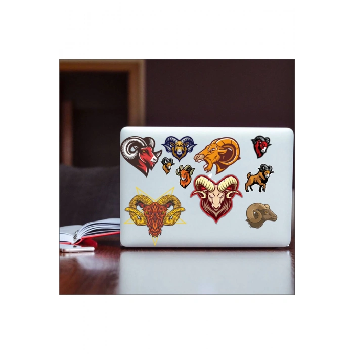 Keçi Sticker Set-1 10 Parça Telefon, Tablet, Defter, Laptop Sticker