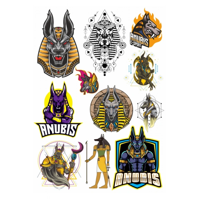 Anubis Sticker Set-1 11 Parça Telefon, Tablet, Defter, Laptop Sticker