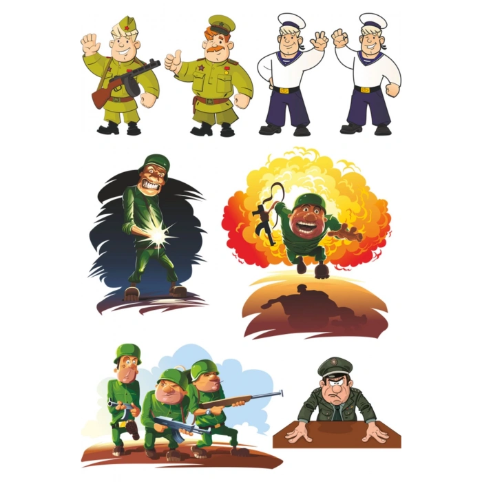 Asker Sticker Set-1 8 Parça Telefon, Tablet, Defter, Laptop Sticker