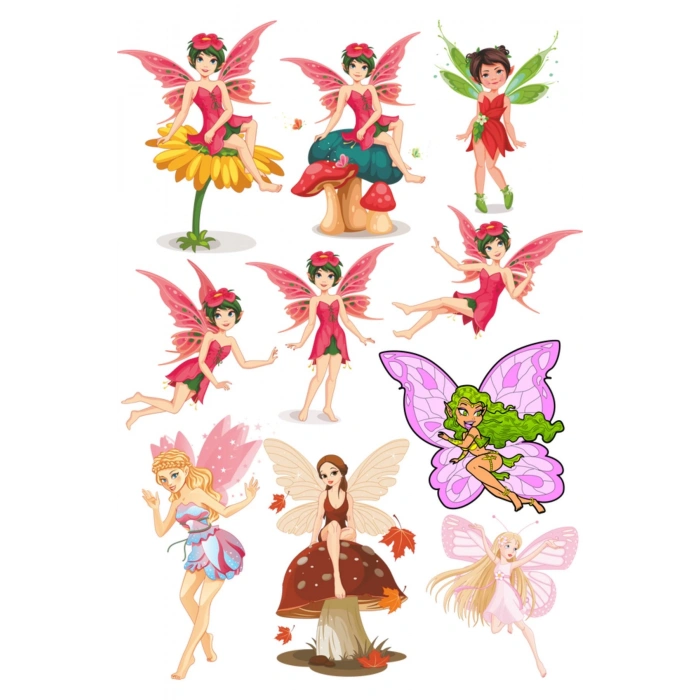 Peri Sticker Set-1 10 Parça Telefon, Tablet, Defter, Laptop Sticker